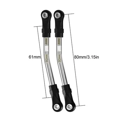 INJORA Stainless Steel High Clearance Links with Rod Ends for 1/10 RC Crawler 80mm
