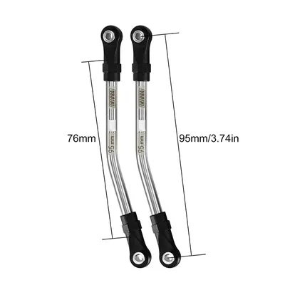 INJORA Stainless Steel High Clearance Links with Rod Ends for 1/10 RC Crawler 95mm