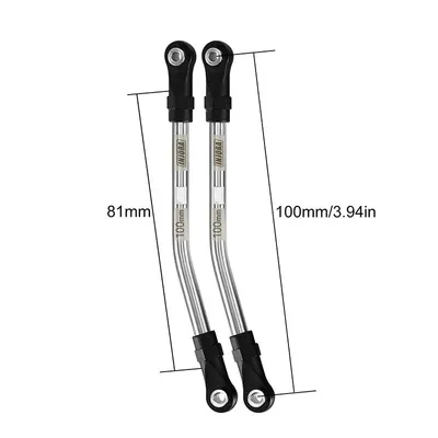 INJORA Stainless Steel High Clearance Links with Rod Ends for 1/10 RC Crawler 100mm