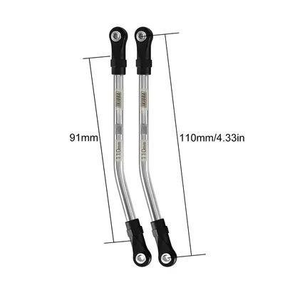 INJORA Stainless Steel High Clearance Links with Rod Ends for 1/10 RC Crawler 110mm