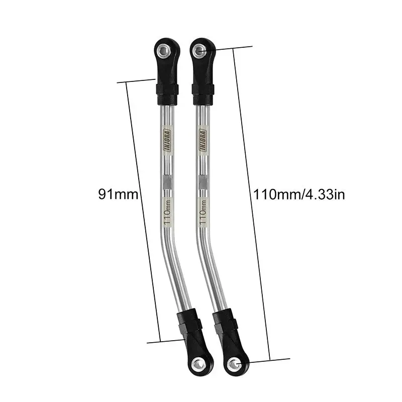 INJORA Stainless Steel High Clearance Links with Rod Ends for 1/10 RC Crawler 110mm
