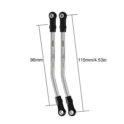 INJORA Stainless Steel High Clearance Links with Rod Ends for 1/10 RC Crawler 115mm