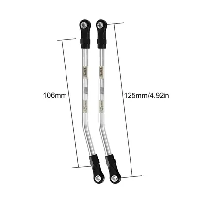 INJORA Stainless Steel High Clearance Links with Rod Ends for 1/10 RC Crawler 125mm
