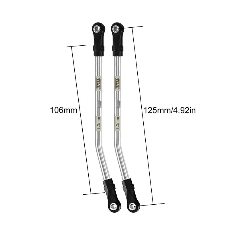 INJORA Stainless Steel High Clearance Links with Rod Ends for 1/10 RC Crawler 125mm