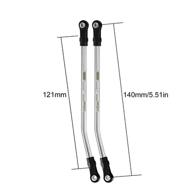 INJORA Stainless Steel High Clearance Links with Rod Ends for 1/10 RC Crawler 140mm