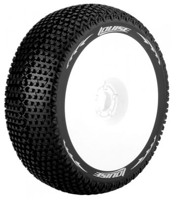 Louise RC Däck & Fälg B-TURBO 1/8 Buggy Super Soft Vit (2) – bild 1