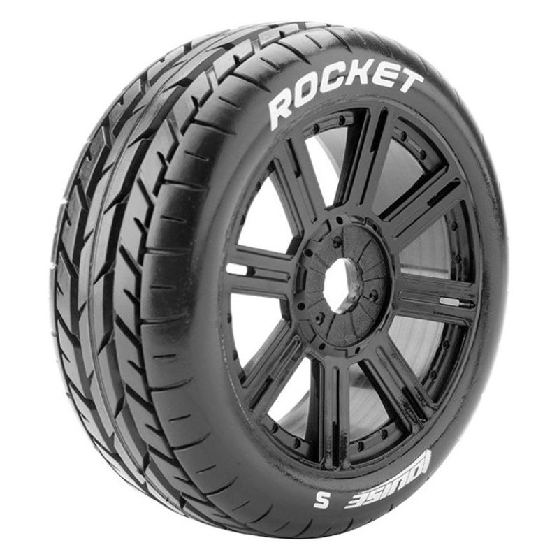 Louise RC Däck & Fälg B-ROCKET 1/8 Buggy Soft Svart (2) – bild 1