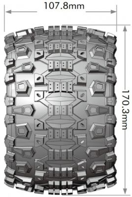 Louise RC Däck & Fälg MT-UPHILL 3,8" Sport (Lös 17mm Hex 0" & 1/2" Offset) – bild 2