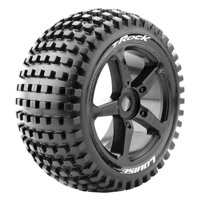 Louise RC Däck & Fälg T-ROCK 1/8 Truggy Soft Svart (2) – bild 1