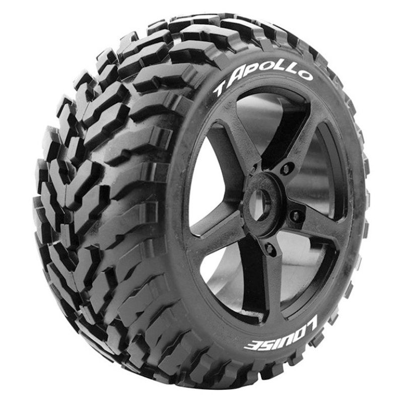 Louise RC Däck & Fälg T-APOLLO 1/8 Truggy Soft Svart (2) – bild 1