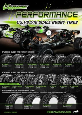 Louise RC Däck & Fälg B-PIONEER LS Buggy Front (24mm Hex) (2) – bild 2
