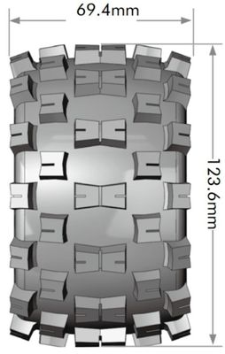 Louise RC Däck & Fälg MT-MCROSS 1/10 Soft (Lös 12, 14 & 17mm Hex) (2) – bild 2