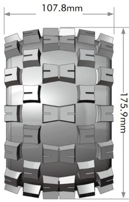 Louise RC Däck & Fälg MT-MCROSS 3,8" Sport (Lös 17mm Hex 0" & 1/2" Offset) – bild 2