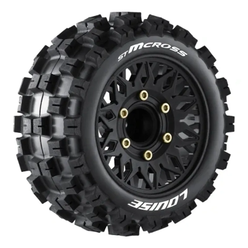 Däck & Fälg ST-MCROSS 1/10 Soft (Lös 12, 14 & 17mm Hex) (2)