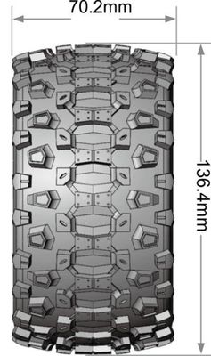 Louise RC Däck & Fälg MT-UPHILL 1/10 MAXX Soft MFT (Lös 12, 14 & 17mm Hex) – bild 2