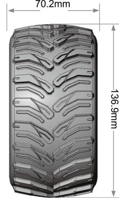 Louise RC Däck & Fälg MT-CYCLONE 1/10 MAXX Soft MFT (Lös 12, 14 & 17mm Hex) – bild 7