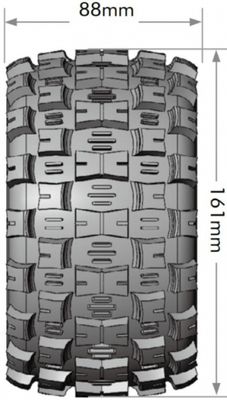 Louise RC Däck & Fälg ST-MCROSS 3,8" Sport MFT (Lös 17mm Hex 0" & 1/2" Offset) – bild 2