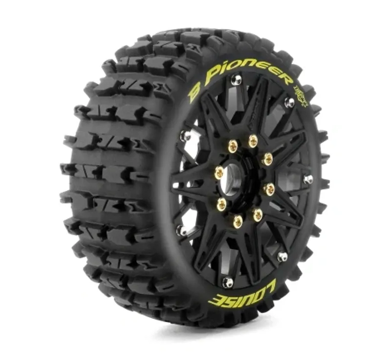 Däck & Fälg B-PIONEER 1/8 Buggy Soft MFT (Lös 17mm Hex 0" & 1/2" Offset) (2)