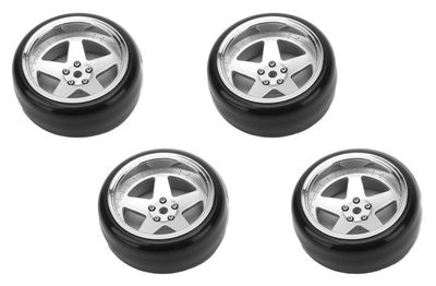 Louise RC Däck & Fälg Drift / 5-Eker Matt Silver (2,4,6,8mm Offset) 12mm Hex (4) – bild 2