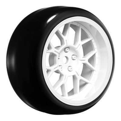 Louise RC Däck & Fälg Drift / 14-Eker Vit (2,4,6,8mm Offset) 12mm Hex (4) – bild 1