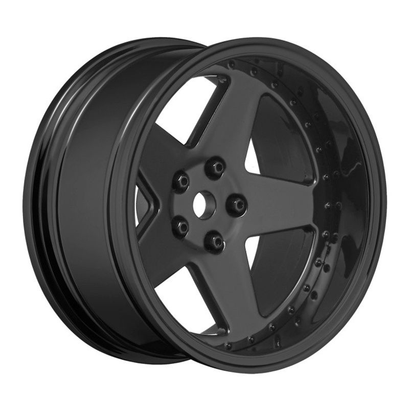 Louise RC Fälg Drift 5-Eker Svart (2,4,6,8mm Offset) 12mm Hex (4) – bild 1