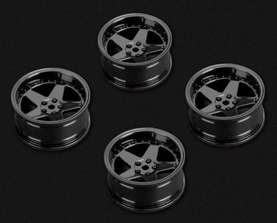 Louise RC Däck & Fälg Drift / 5-Eker Svart (2,4,6,8mm Offset) 12mm Hex (4) – bild 2