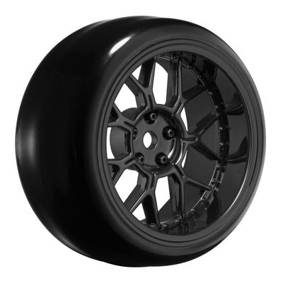 Louise RC Däck & Fälg Drift / 14-Eker Svart (2,4,6,8mm Offset) 12mm Hex (4) – bild 1