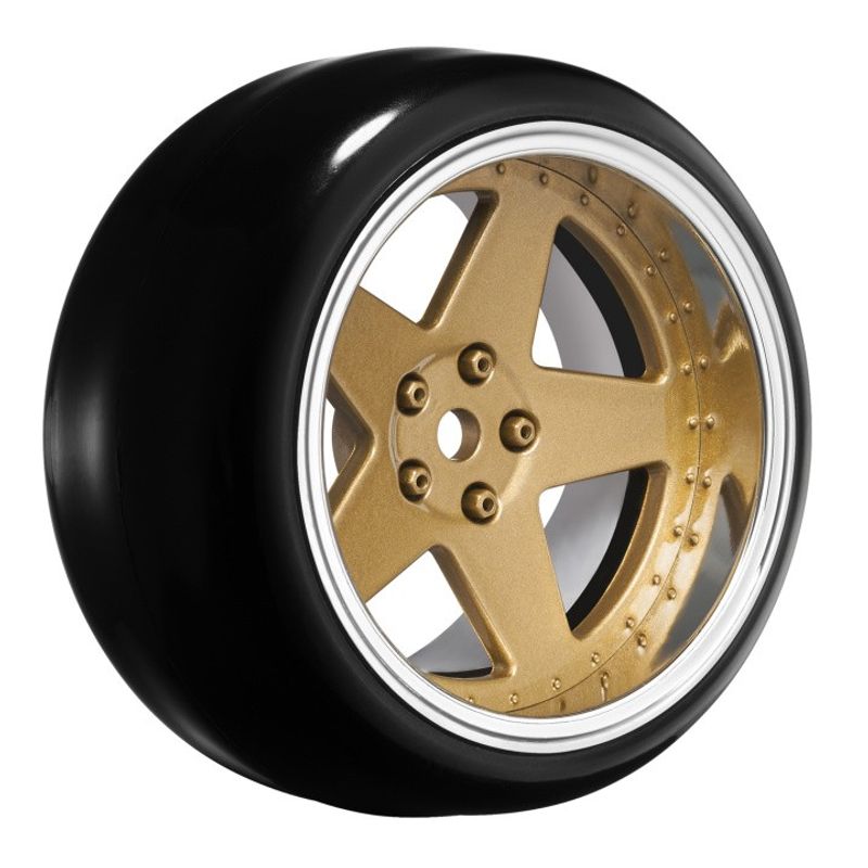 Louise RC Däck & Fälg Drift / 5-Eker Brons (2,4,6,8mm Offset) 12mm Hex (4) – bild 1