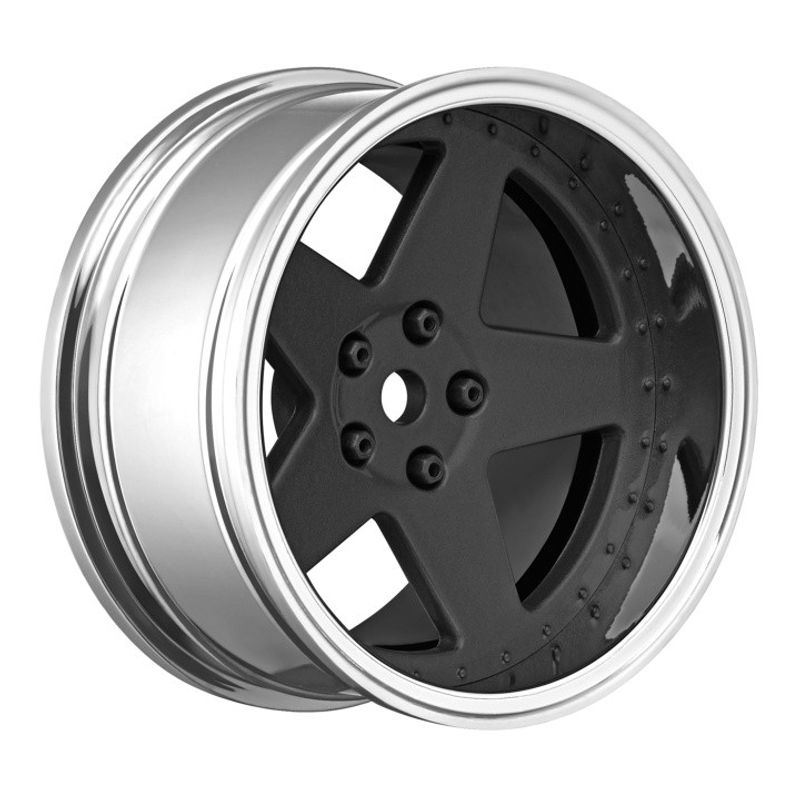 Louise RC Fälg Drift 5-Eker Matt Svart (2,4,6,8mm Offset) 12mm Hex (4) – bild 1