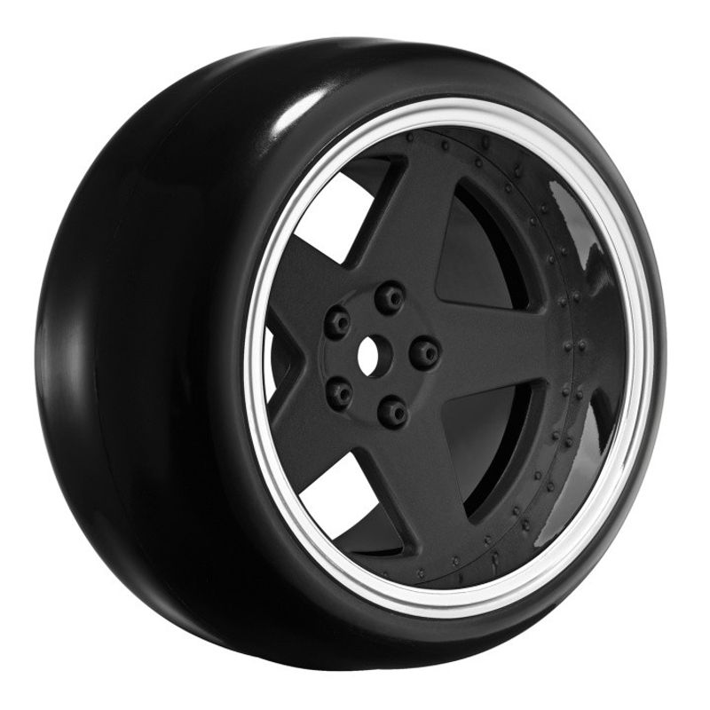 Louise RC Däck & Fälg Drift / 5-Eker Matt Svart (2,4,6,8mm Offset) 12mm Hex (4) – bild 1