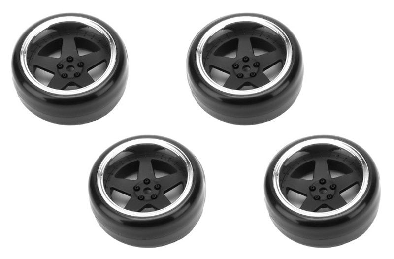 Louise RC Däck & Fälg Drift / 5-Eker Matt Svart (2,4,6,8mm Offset) 12mm Hex (4) – bild 2