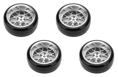 Louise RC Däck & Fälg Drift / 14-Eker Matt Silver (2,4,6,8mm Offset) 12mm Hex (4) – bild 2