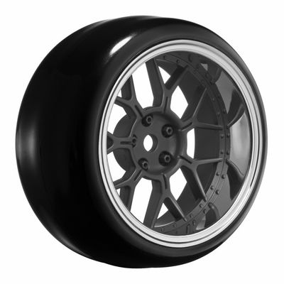 Louise RC Däck & Fälg Drift / 14-Eker Matt Svart (2,4,6,8mm Offset) 12mm Hex (4) – bild 1