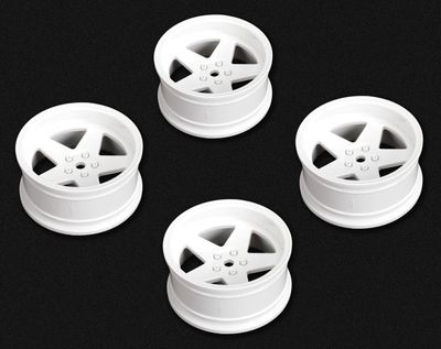 Louise RC Fälg Drift 5-Eker Vit (2,4,6,8mm Offset) 12mm Hex (4) – bild 2