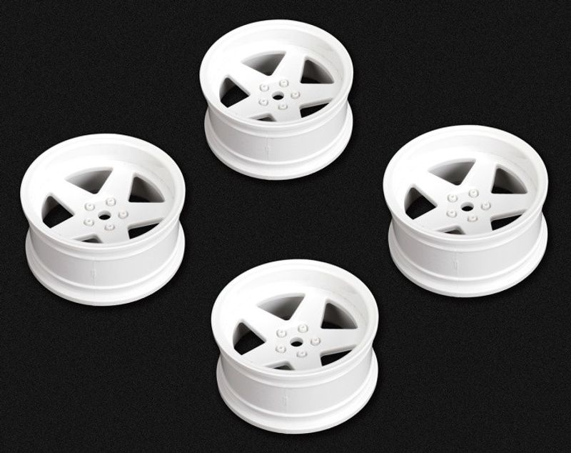 Louise RC Fälg Drift 5-Eker Vit (2,4,6,8mm Offset) 12mm Hex (4) – bild 2