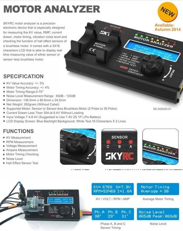 Borstlös Motor Analysator SKYRC