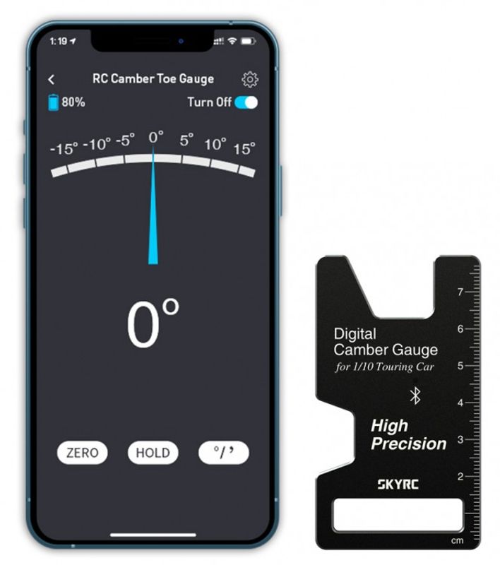 Cambervinkel Mätare Digital Bluetooth CTG-015 SkyRc