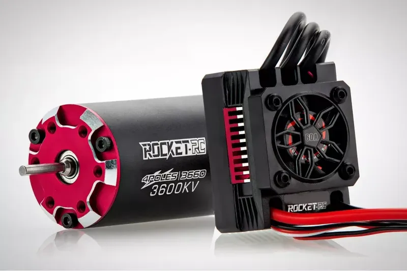 Borstlöst System 90A ESC Waterproof / 3660 3600KV 5mm axel Tempsensor