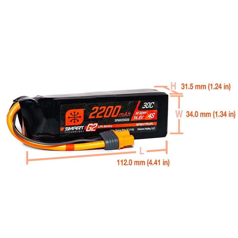 Smart Lipo 4S 14.8V 2200mAh 30C G2 IC3