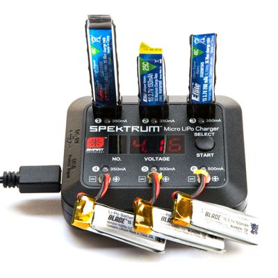 S63 Micro 6-Port DC/USB 1S Lipo Laddare Spektrum