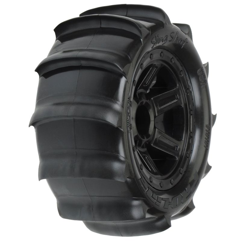 1/16 Sling Shot Fr/Rr 2.2" paddel däck 12mm Blk Desperado 2st