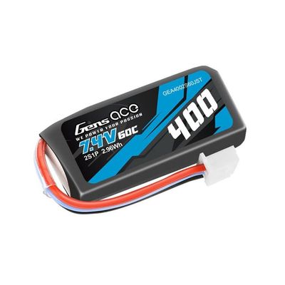 Gens ace 400mAh 2S 60C 7,4V LiPo-batteri – JST kontakt – Heli