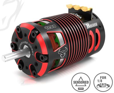Borstlös Motor 4268 1900kv 1/8 On-road Sensorstyrd 4-pol