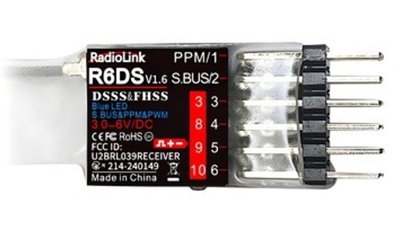 Radiolink Mottagare R6DS 6/10-kanaler (AT9, AT9S, AT10, AT10ll)