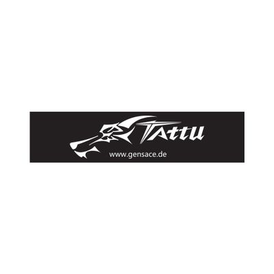 Tattu banderoll 4m svart/vit
