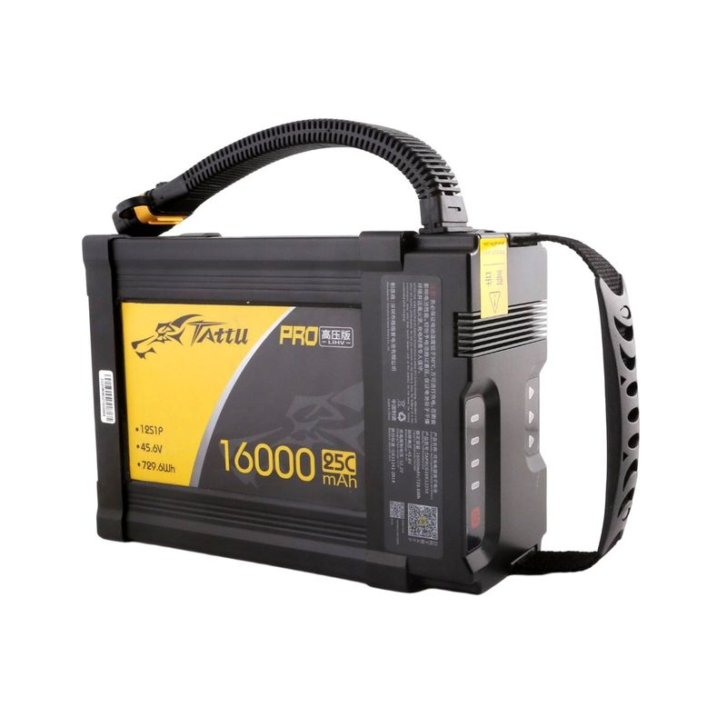 Tattu 16000mAh 12S 25C 45,6V(HV) LiPo-batteri – AS150U-F kontakt – Tattu Pro