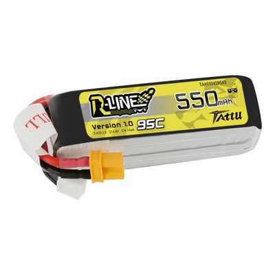 Tattu 550mAh 4S 95C 14,8V LiPo-batteri – XT30 kontakt – R-Line 1,0