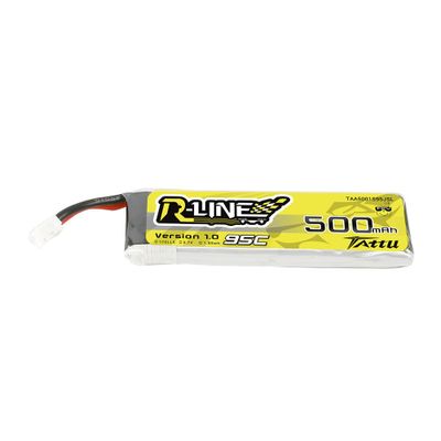 Tattu 500mAh 1S 95C 3,7V LiPo-batteri – PH2,0 kontakt – R-Line 1,0