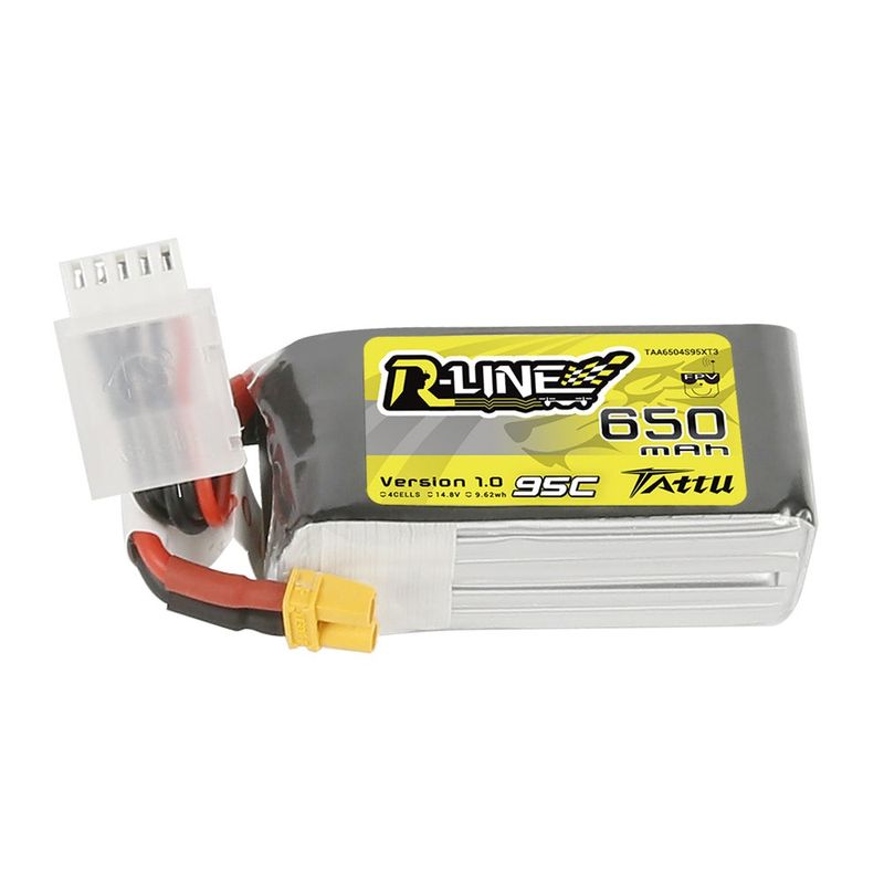 Tattu 650mAh 4S 95C 14,8V LiPo-batteri – XT30 kontakt – R-Line 1,0