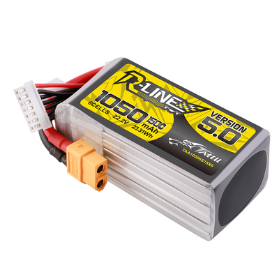 Tattu 1050mAh 6S 150C 22,2V LiPo-batteri – XT60 kontakt – R-Line 5,0